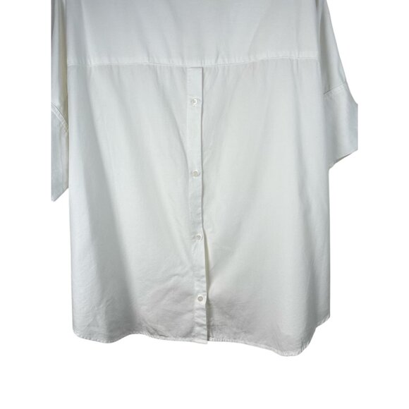 Madewell Philly Shirttail Top In Eyelet White Popover Pocket XXL - Picture 6 of 9